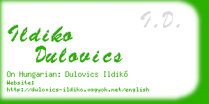 ildiko dulovics business card